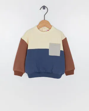 Sweater met color block