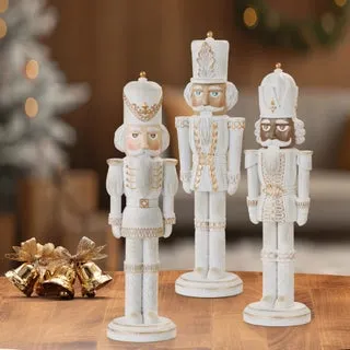 Wood Inspired Nutcrackers, Set of 3