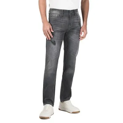 Jeans Hummo Hombre Efecto Deslavado Con Destrucción