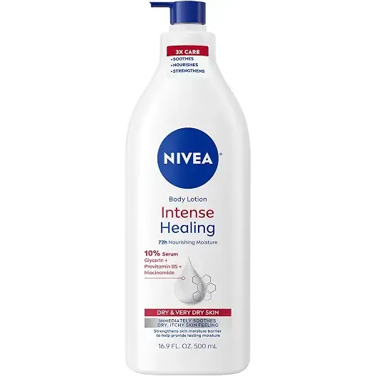 NIVEA Intense Healing Body Lotion, 72-Hour Moisturizing Lotion,16.9 FL OZ