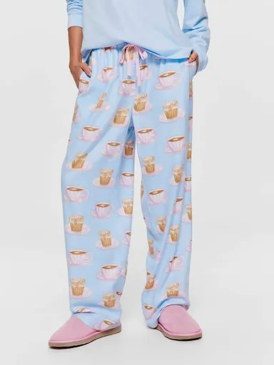 Coffee Bamboo Flannelette Classic Pj Pant