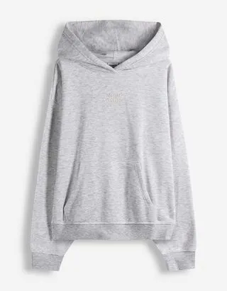 Felpa con cappuccio - Scritta - grigio chiaro