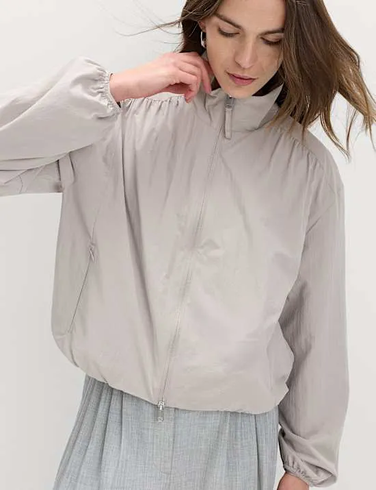 Stormwear™ Lightweight Funnel Neck Gathered Jacket