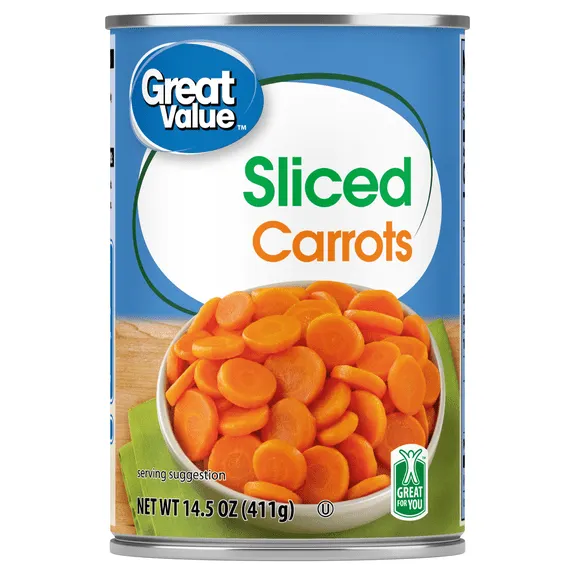Great Value Sliced Carrots, 14.5 oz Can