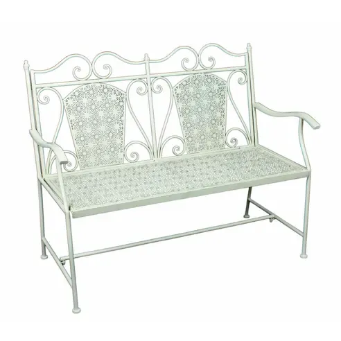 Gartenbank LASCAR - altweiß - 120 cm