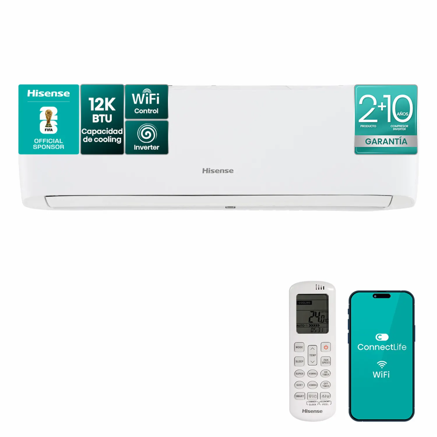 Aire Acondicionado De Pared HISENSE 12000 BTU