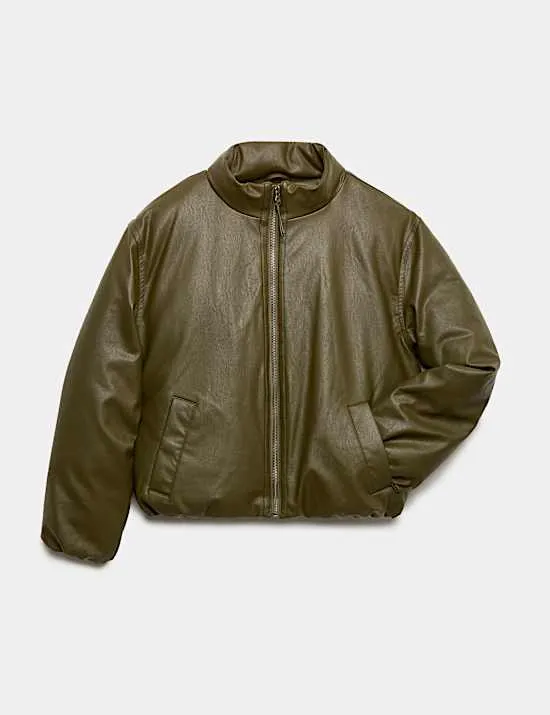 Steppjacke aus PU (6–16 Jahre)