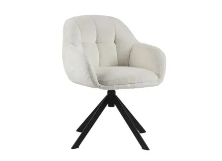 Draaistoel Mayday 60x61,5x80cm - polyestervezel - wit