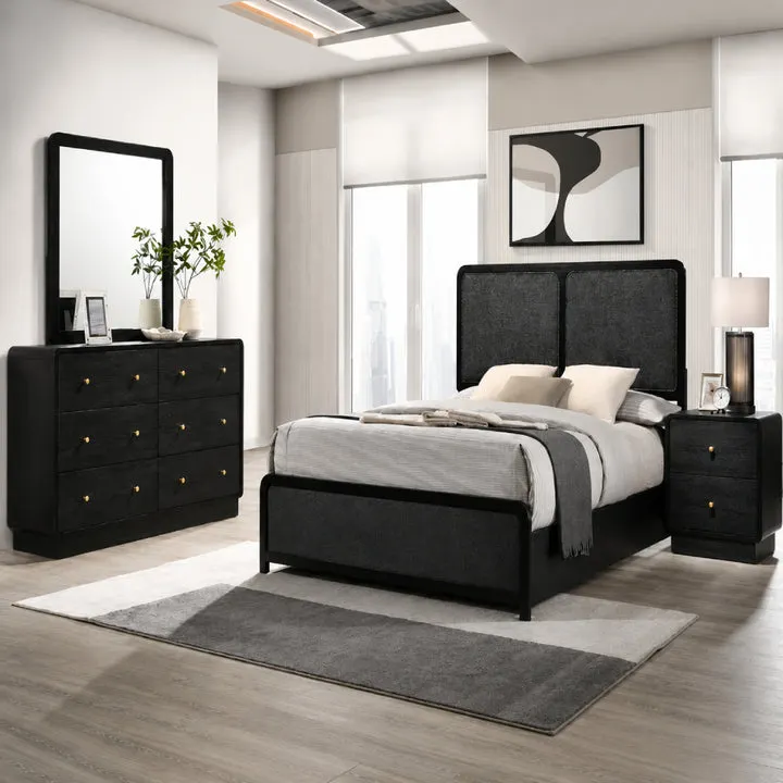 Camila Queen Bedroom Set (4-Piece) by Coaster - Black