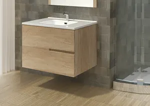 Mueble de baño con lavabo Alda olmo 80x45 cm