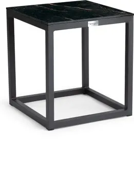 Tierra Outdoor loungetafel Rio marble antraciet 40 x 40 x 45,5 cm small