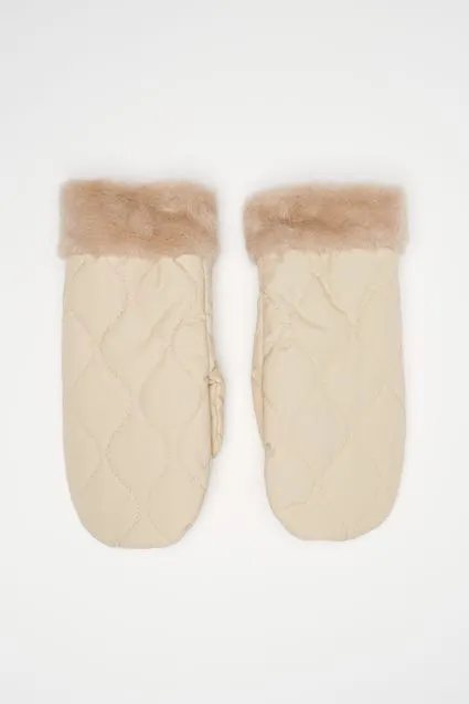 Wanten padded met fake fur
