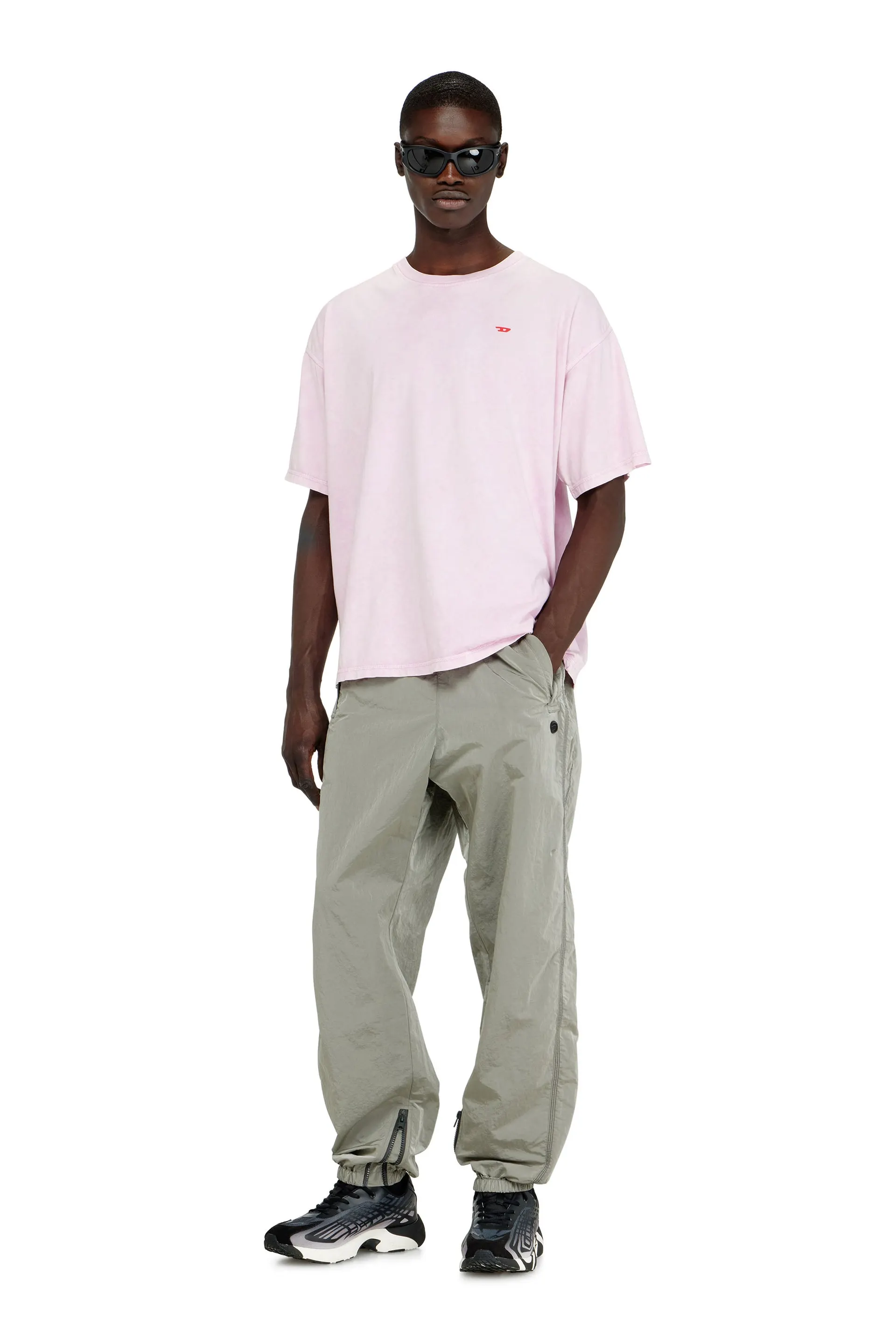 Cotton T-shirt with treated effect