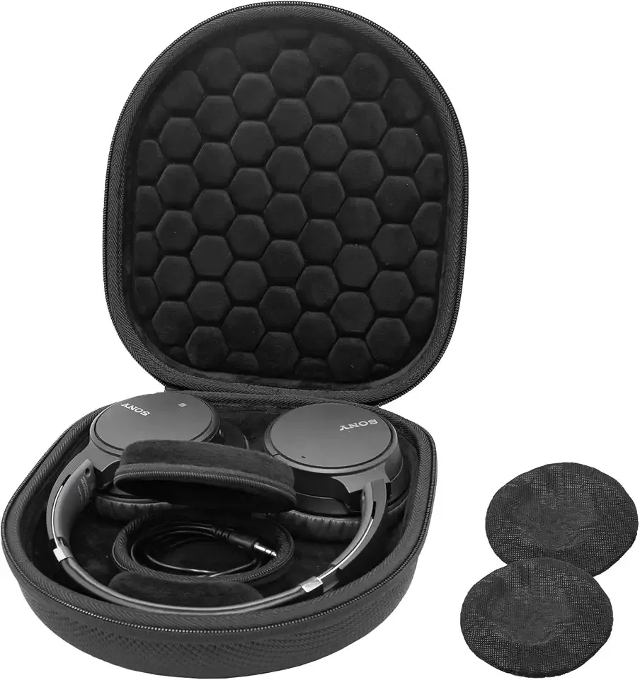 ProCase Hard Travel Case for Sony Headphones -Black