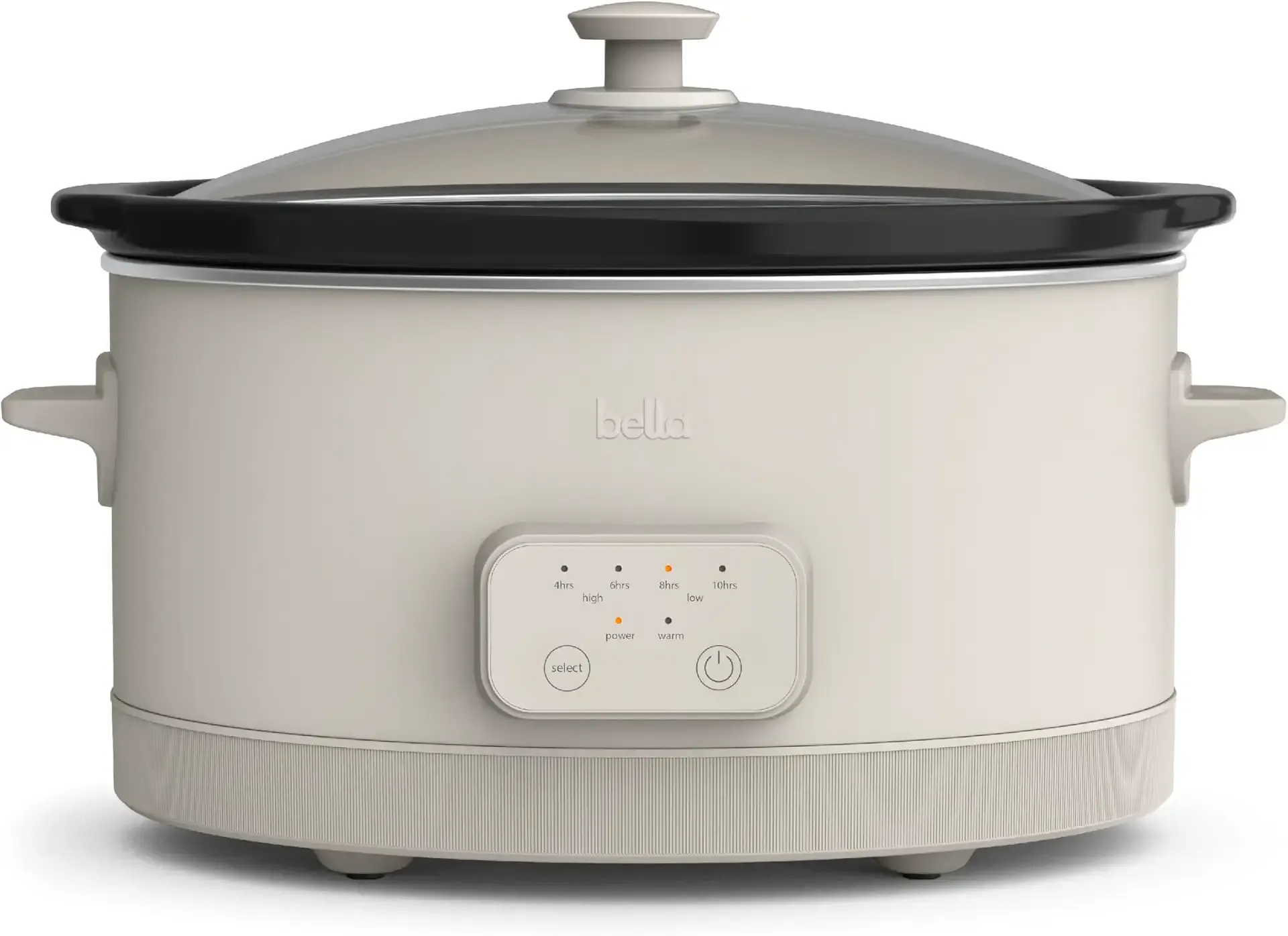 bella SAVOR 6qt Programmable Non-Toxic Slow Cooker, Oatmilk