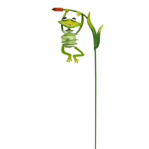 LED-Solar-Erdspieß FROSCH - grün - 66 cm