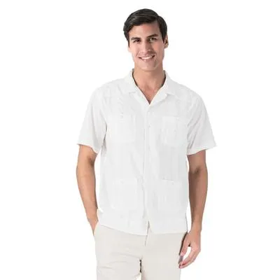 Guayabera Hummo Hombre Lisa Bolsas Al Frente