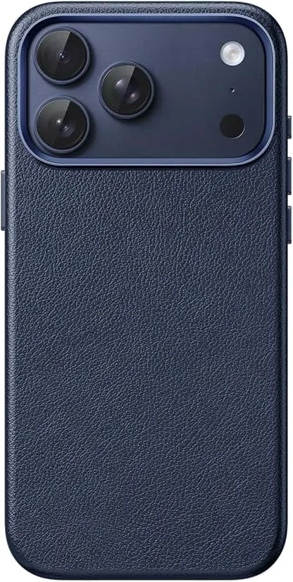 JETech Vegan Leather Case for iPhone 17 Pro, Deep Blue | C…