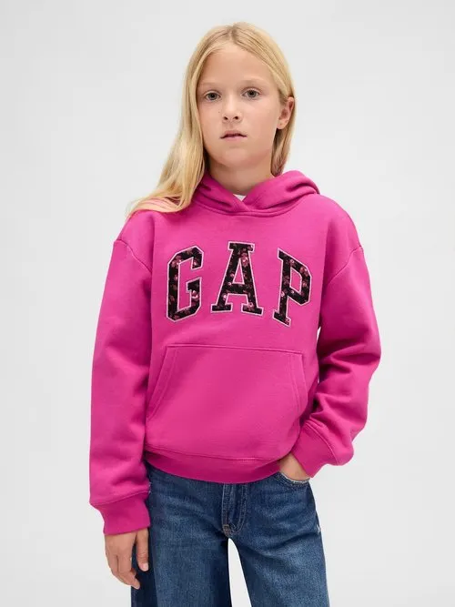 KIDS RELAXED GAP LOGO HOODIE - Hoodie - bright fuchsia
