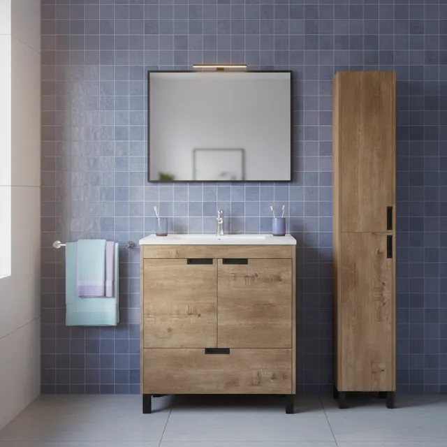 Mueble de baño con lavabo y auxiliar de baño Carol 80x45
