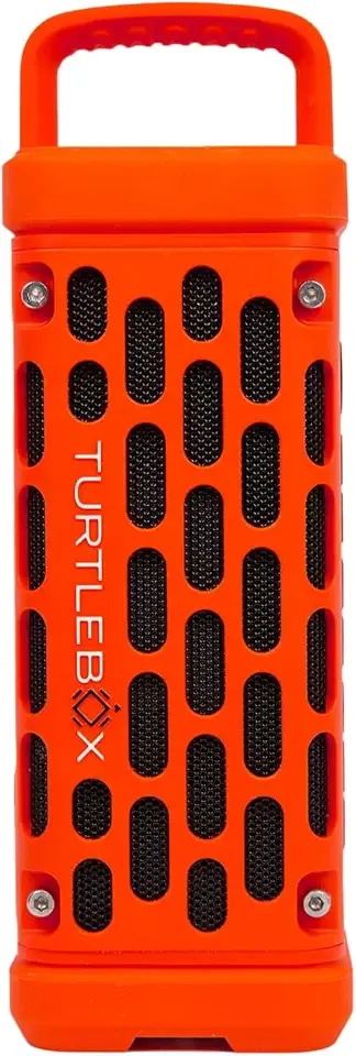 Turtlebox Ranger, Ultra-Portable Bluetooth Speaker, Waterproof, Orange | Built For The Outdoors, Plays to 105dB, IP-67, 12hr+ Battery Life, Magnetic Mounts, Unlimited Pairing for Full Stereo, 2.4lbs