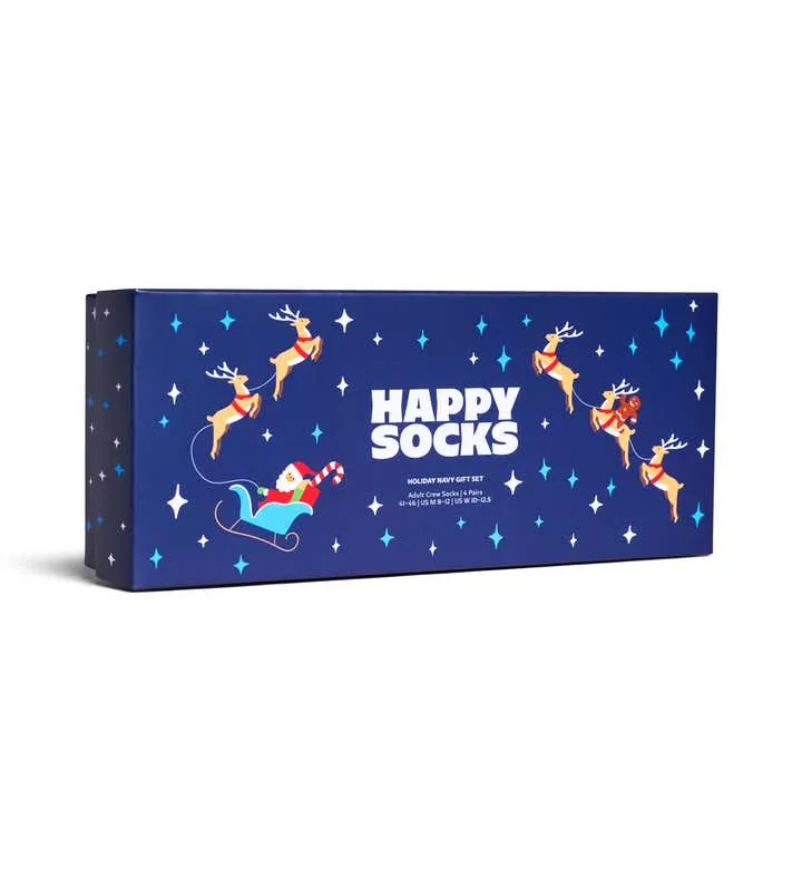 4-Pack Holiday Navy Socks Gift Set