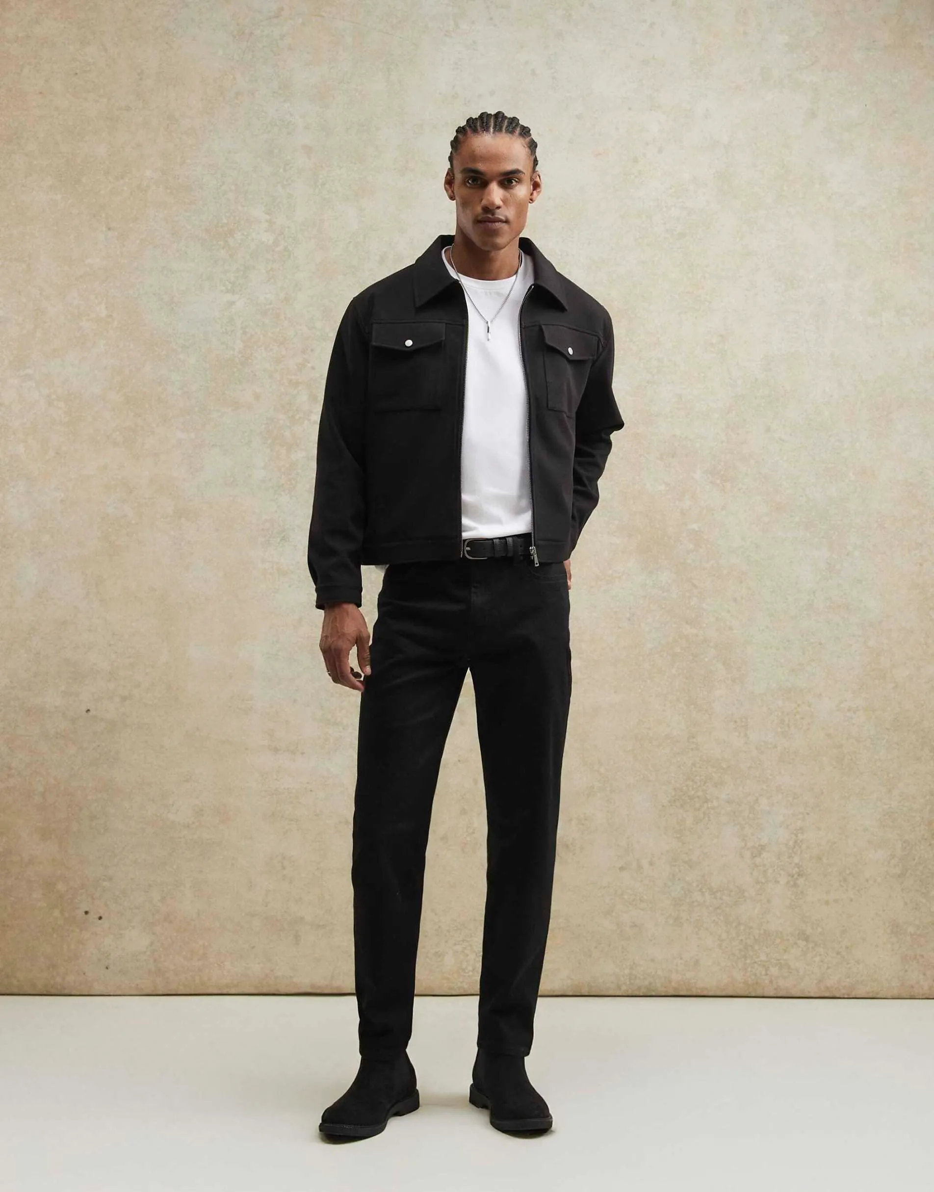 River Island Slim fit stretch essential jeans in black