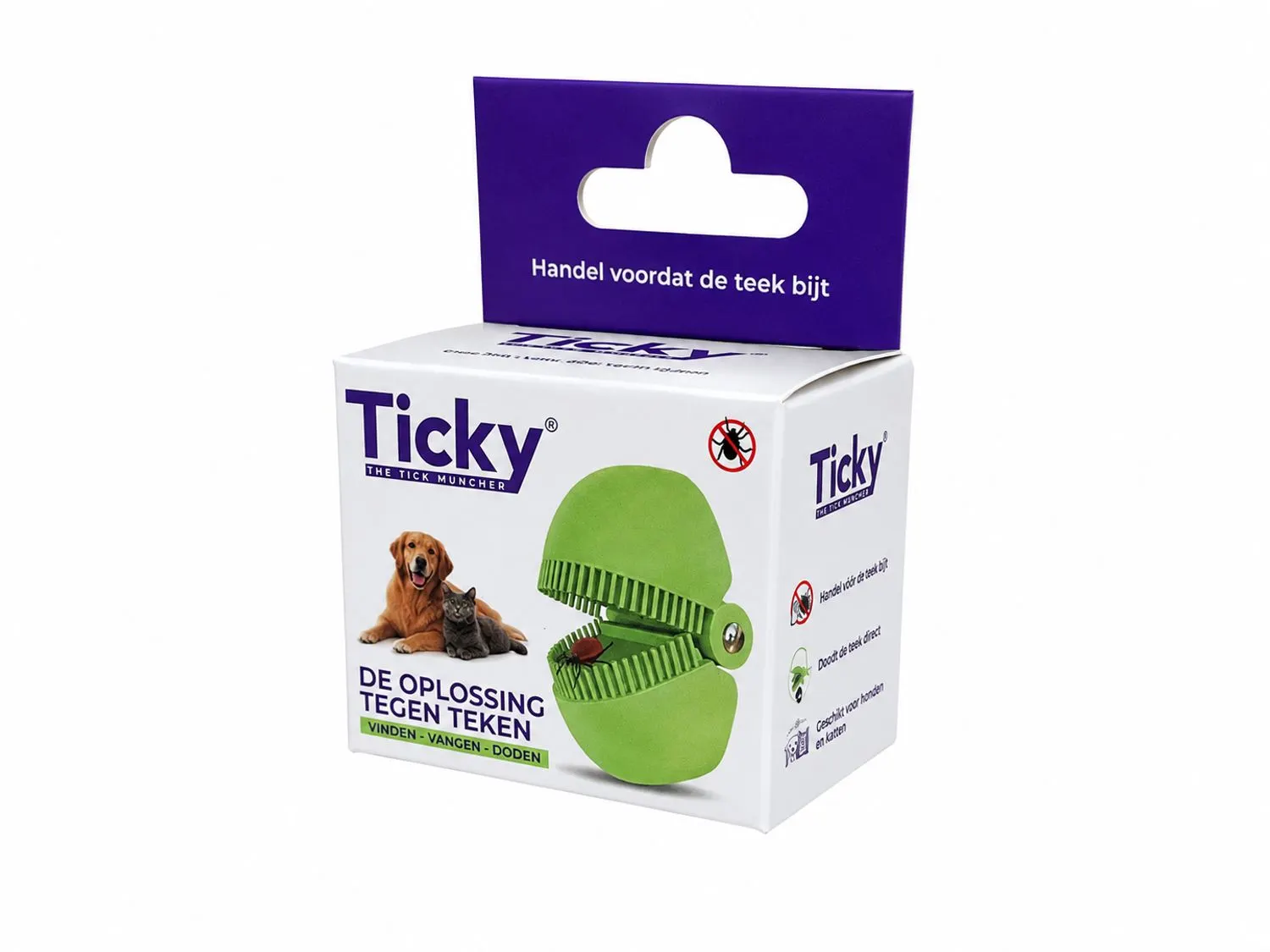 Ticky Tekentang - Vachtverzorging - Mintgroen