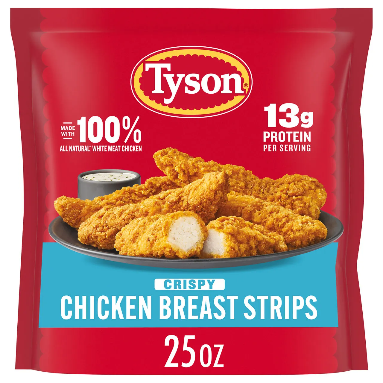 Tyson Frozen Crispy Chicken Breast Strips, 25 oz