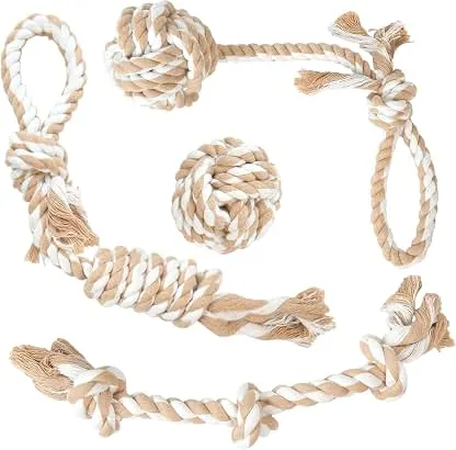 Fida Dog Rope Toys, 4 Pack Cotton Puppy Teething and C…