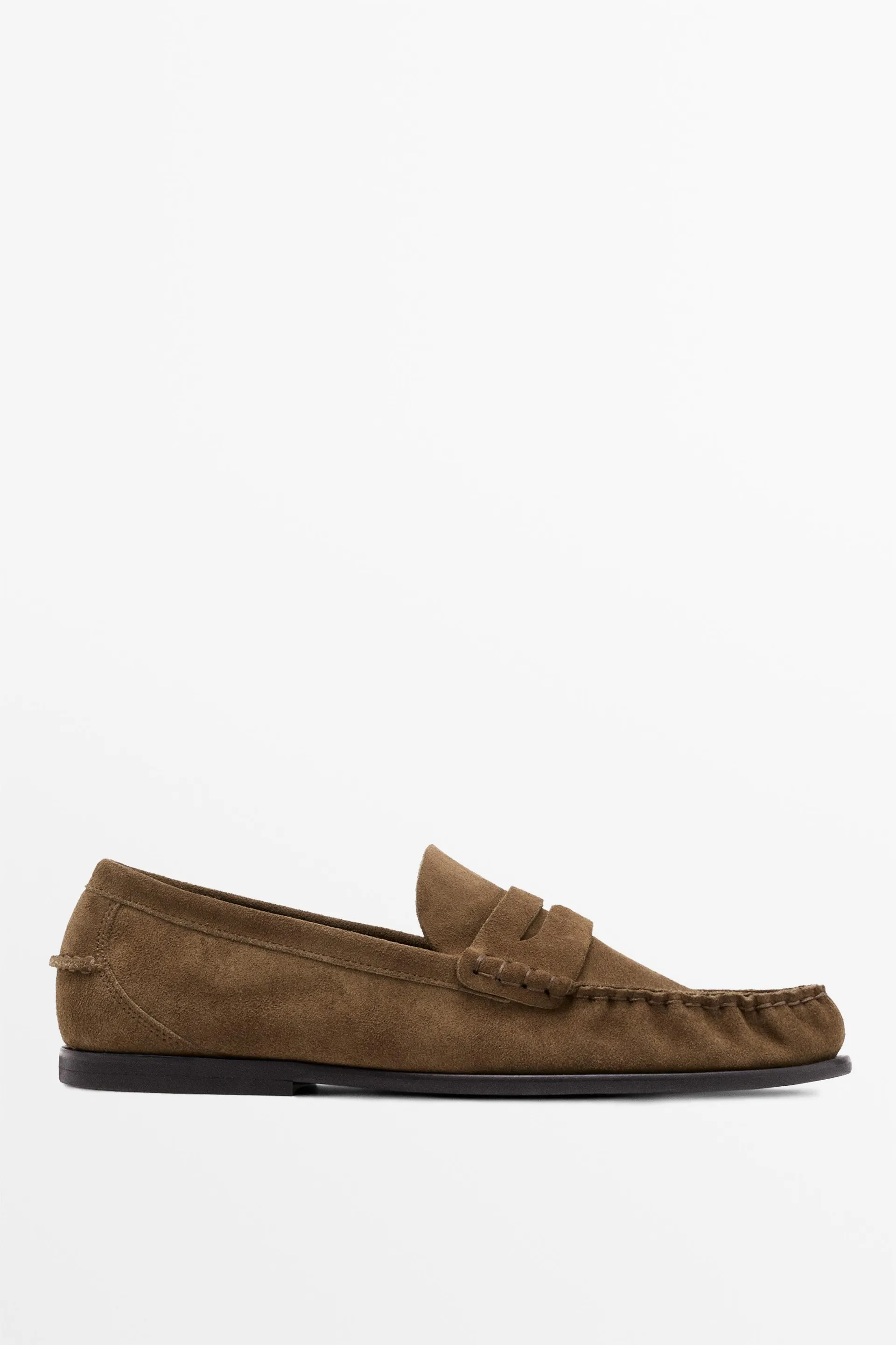 Zachte leren loafer met wreefband