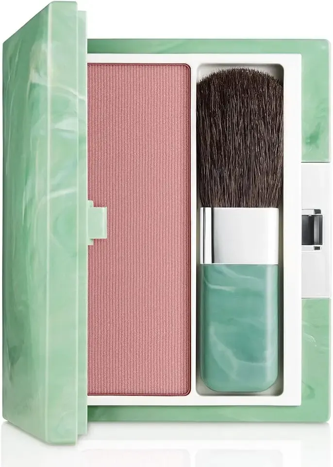 Clinique Soft-Pressed Powder Blusher Blush | Buildable Color + Natural Finish, New Clover, 0.27 Ounce