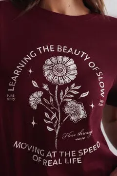 Camiseta manga corta dibujo boho