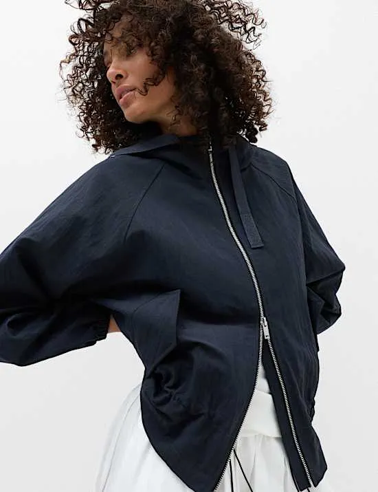 Peplum Parka Jacket