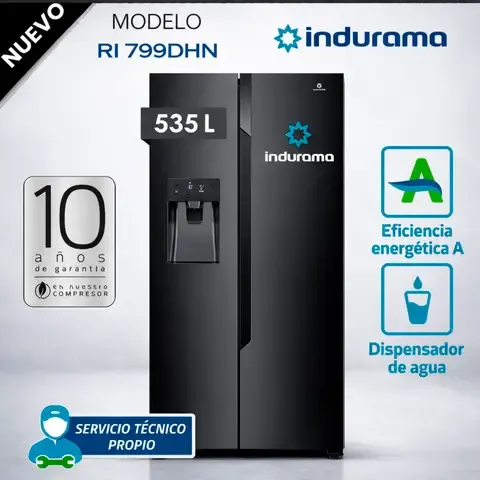 Refrigerador Indurama Side by Side No Frost de 535L con Dispensador - RI-799DHN.