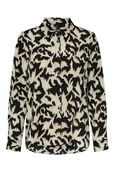 Camisa de manga larga estampada