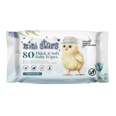 Ministars Thick & Soft Fragrance Free Baby Wipes