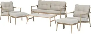 Intratuin 4-zits loungeset met voetenbank Tara naturel