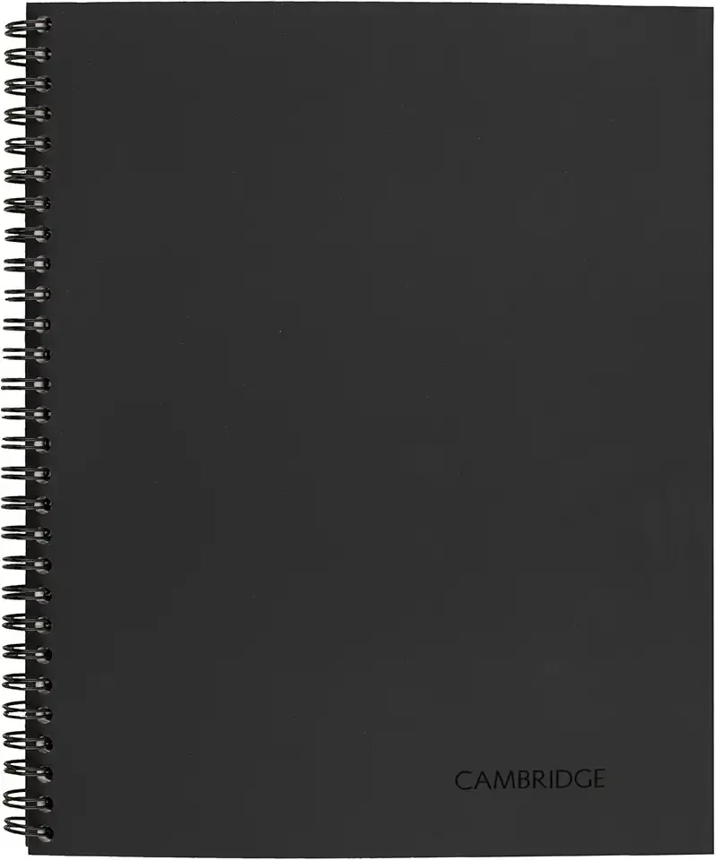 Cambridge Limited Business Notebook, Legal Ruled Paper, 8-1/4" x 11", 80 Sheets, Flexible Soft Touch Cover, Wirebound, Gray (06062)