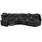 Global Furniture Giovanni Power Reclining Sectional - Blanche Black