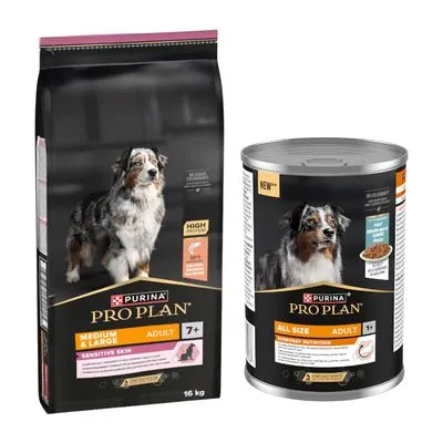 Croquettes PURINA PRO PLAN 16 kg + boîtes 12 x 400 g offertes !