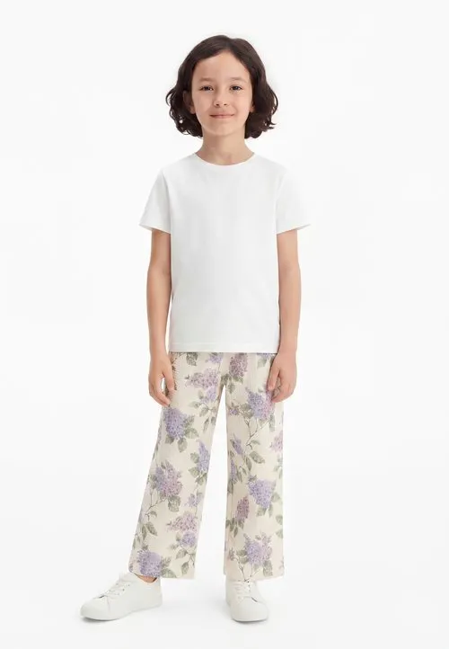 TROUSERS STRAIGHT - Bukse - white