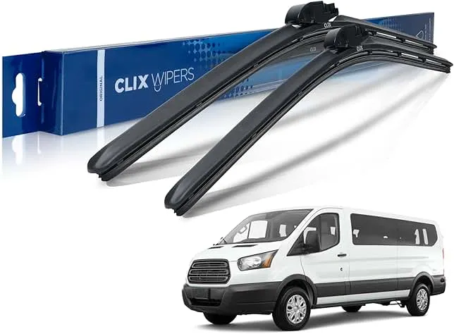 ClixWipers 28" + 20" High Performance Premium Automotive Replacement Windshield Wiper Blades, Passenger and Driver Side Wiper Blade Designed For All Weather & Winter Conditions (Set of 2)