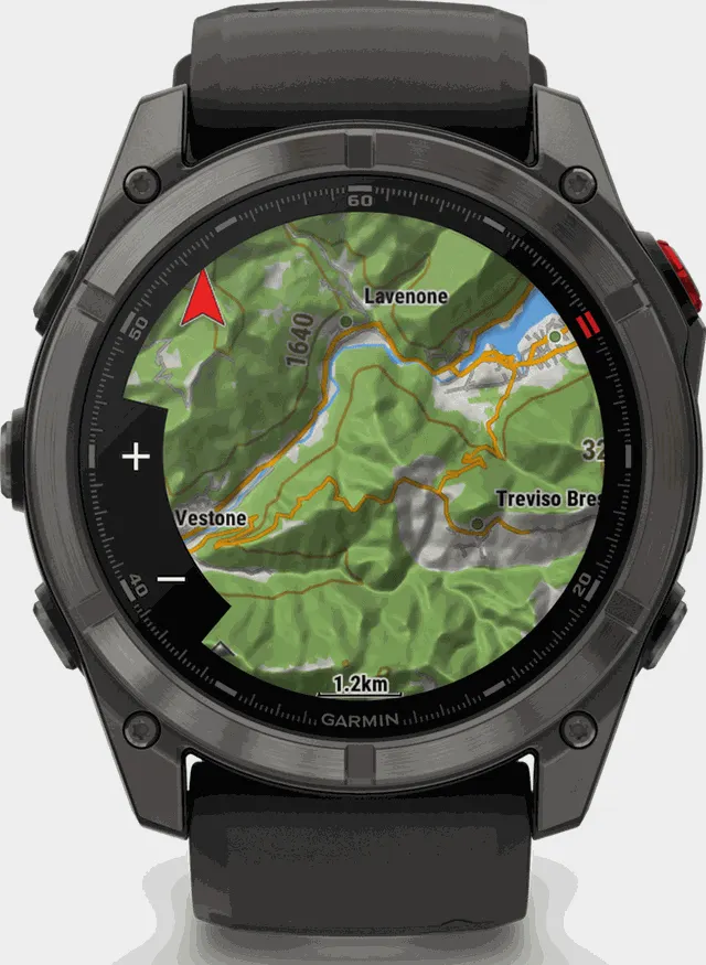 FENIX 8 Pro, LTE 51mm, Saph, Ti, Graphite, EMEA, multisportklokke, smartklokke - Grå