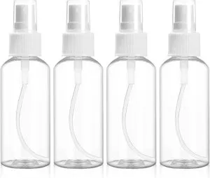 Set di 4 mini flaconi spray da 50 ml, flaconi da viaggio, piccoli contenitori ricaricabili per cosmetici, profumi e viaggi