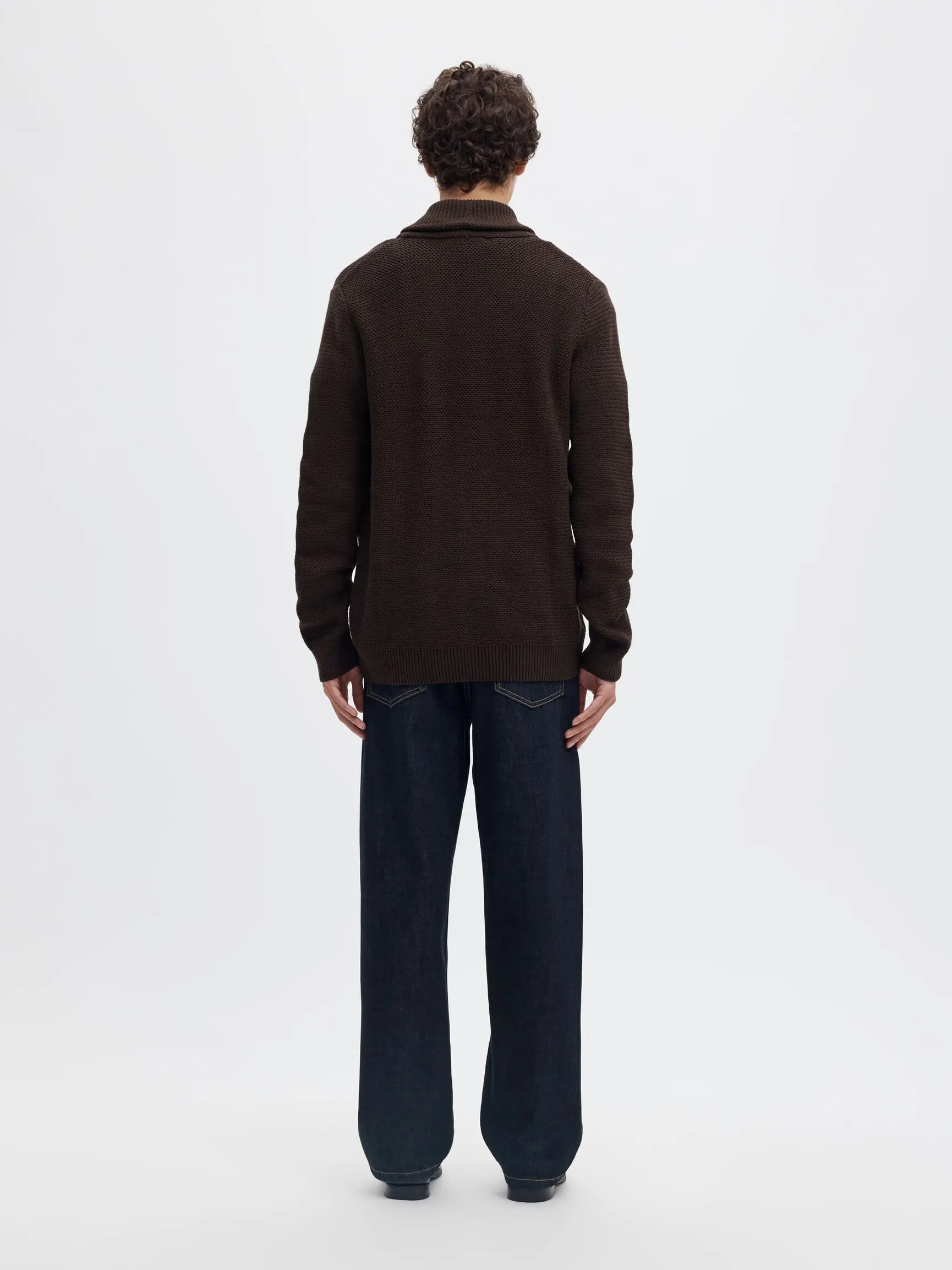 SJALKRAGE STRIKKET CARDIGAN