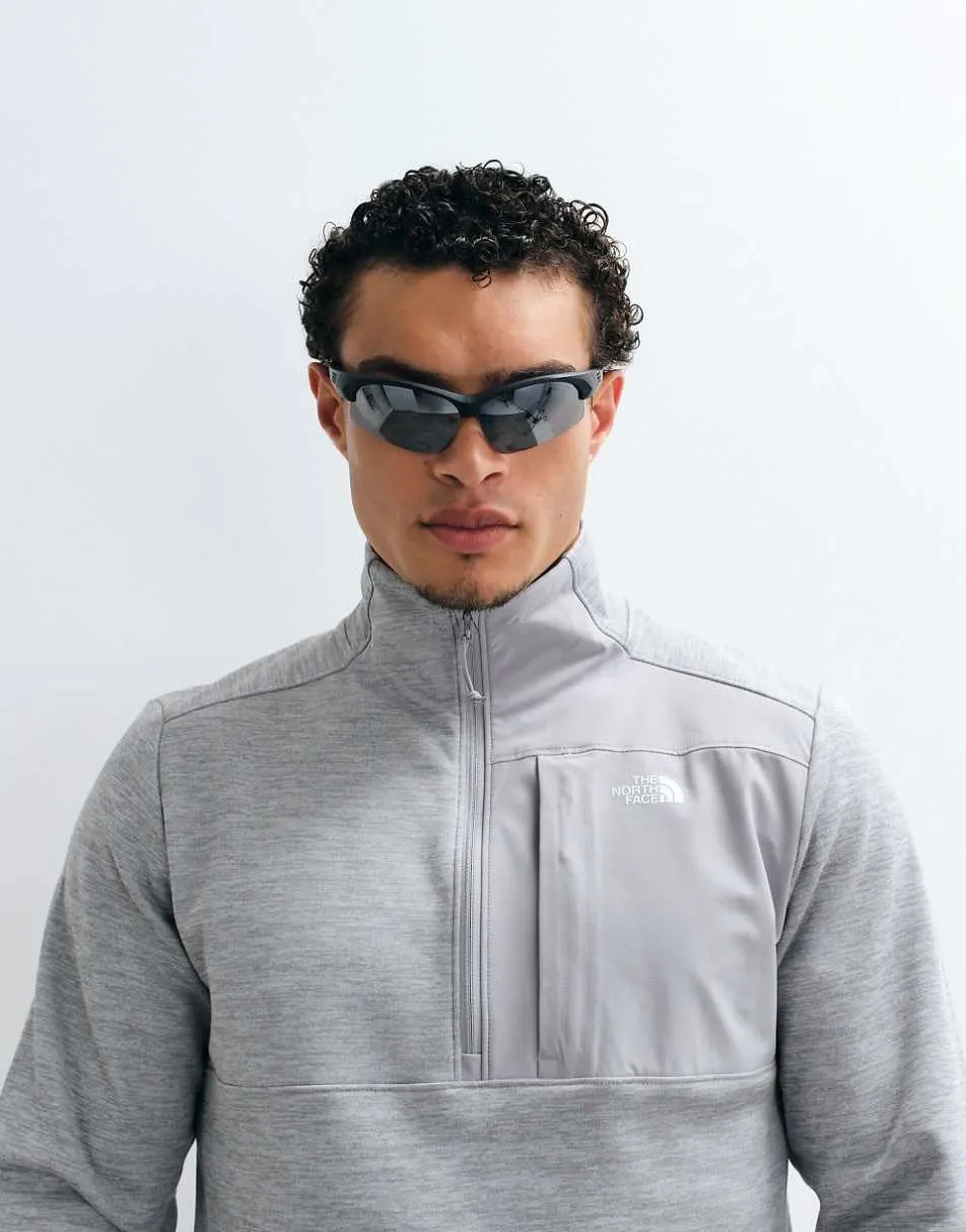 The North Face 1/4 zip performance fleece in light grey