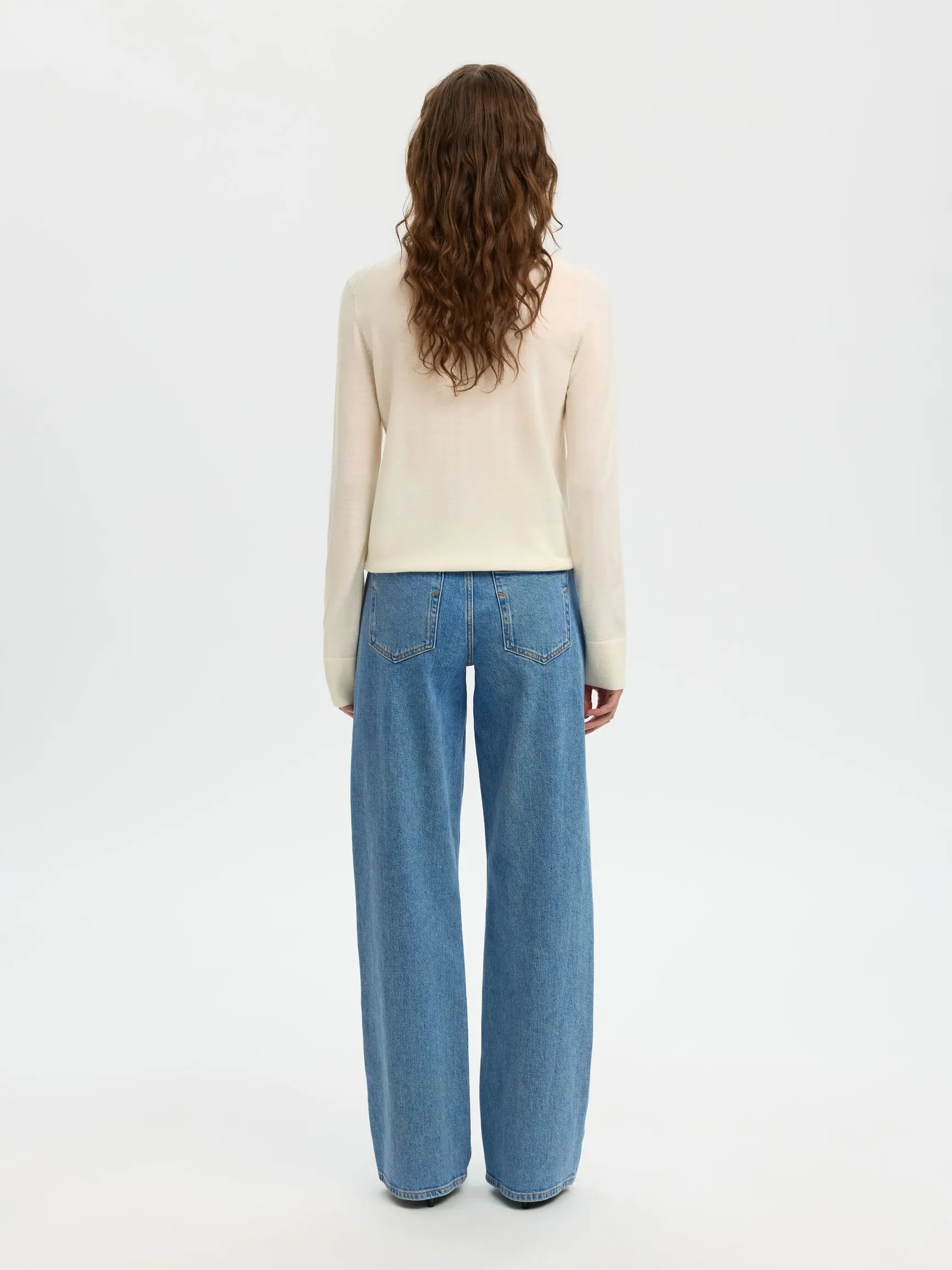 HIGH WAISTED JEANS MED VID PASSFORM