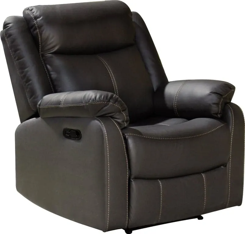 Jackson manuell recliner Manuell, mørk brun mikrofiber