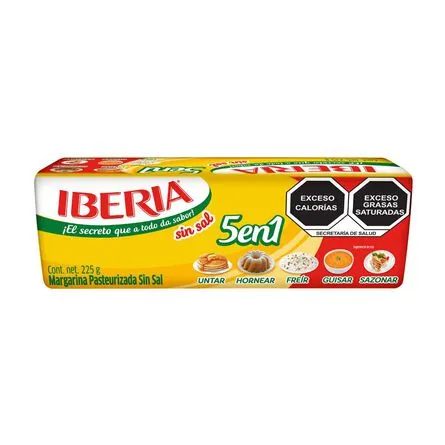 Margarina Sin Sal Iberia 4 en 1 Contenido 225 gr
